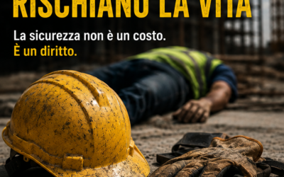 MORTI SUL LAVORO, UNA STRAGE CHE NON SI FERMA: 482 VITTIME NEI PRIMI SEI MESI DEL 2026